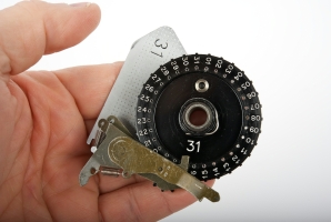 CX-52 cipher wheel with 31 pins removed from the machine