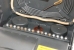 The spare wheels stored inside the top lid