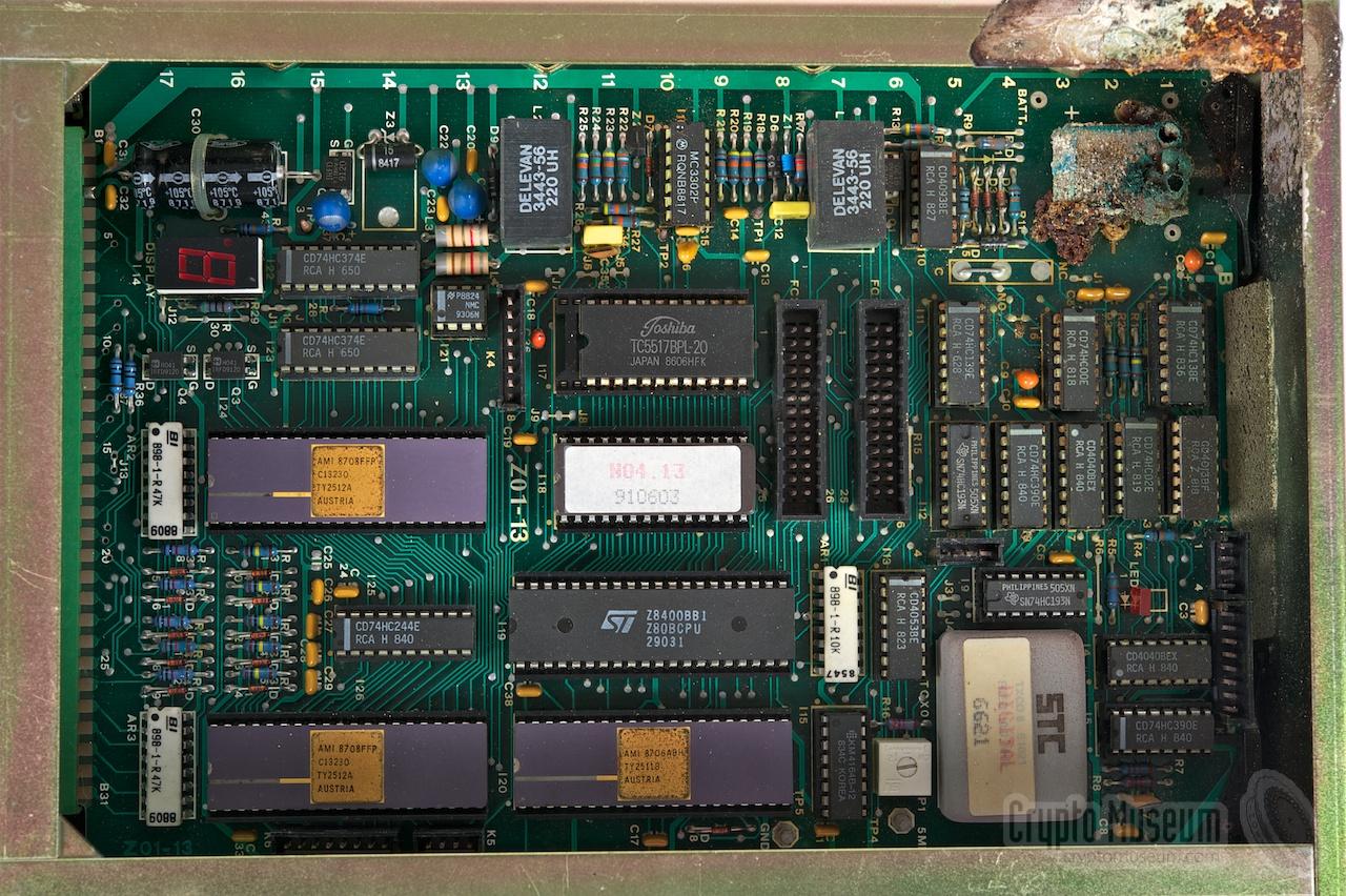 Digital board with leaking battery in the top right
