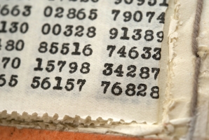Original Russian One-Time Pad booklet. Click for further information.