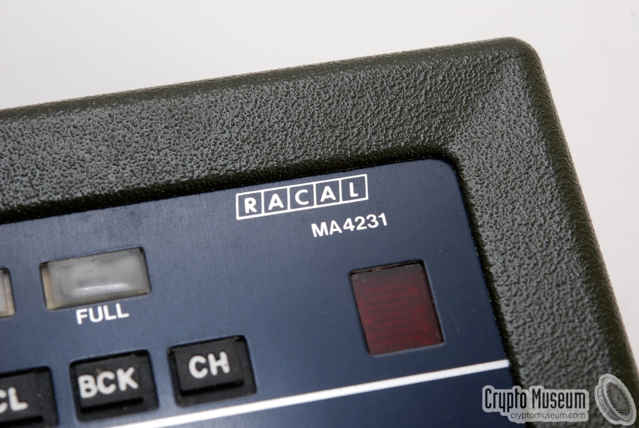 Close-up of the red dot-matrix display