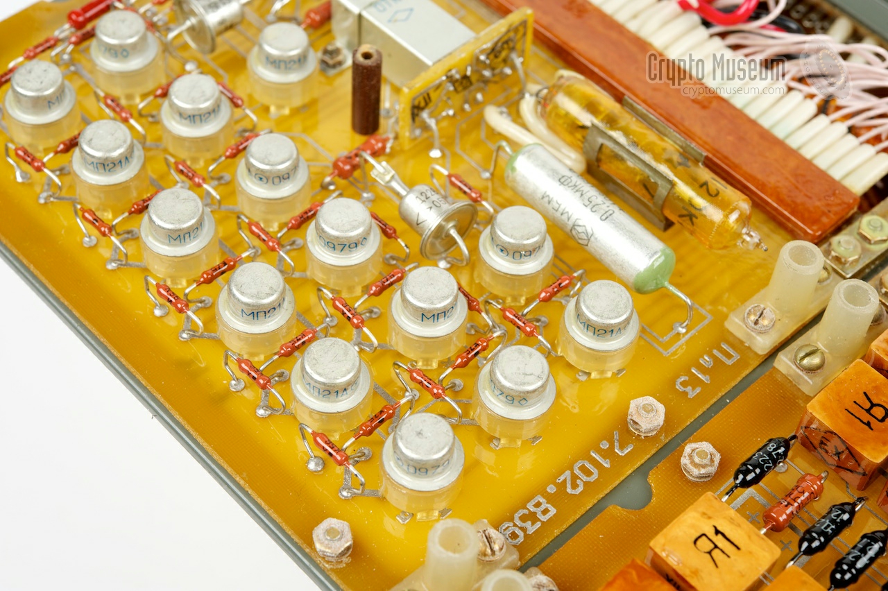 Close-up of some transistors