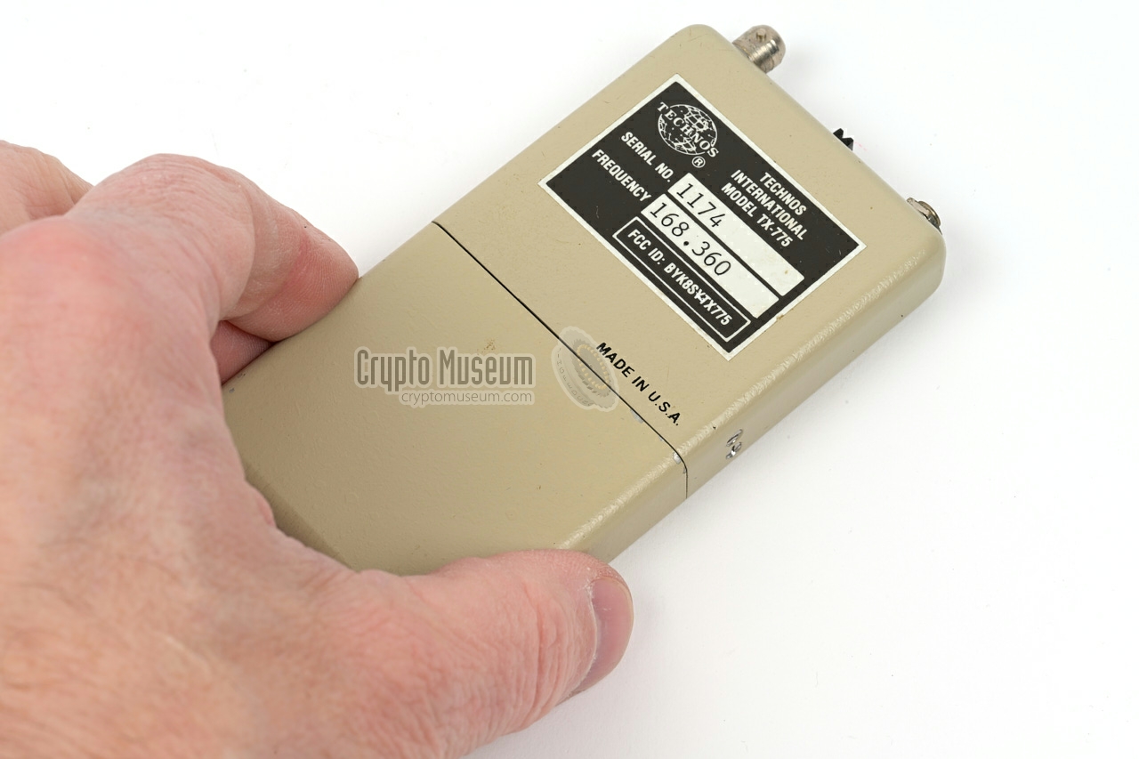 TX-775 compared to the size of a hand