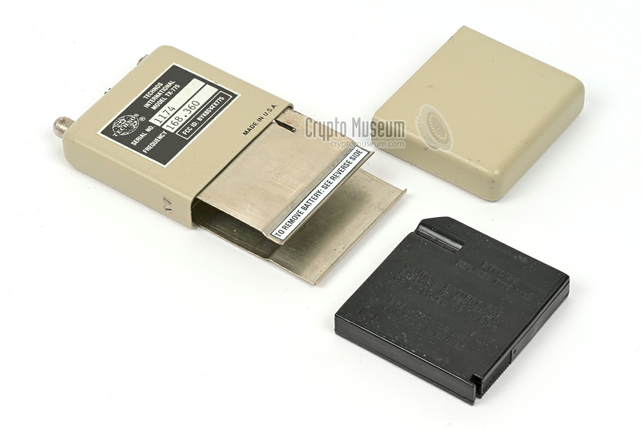 With removed battery pack