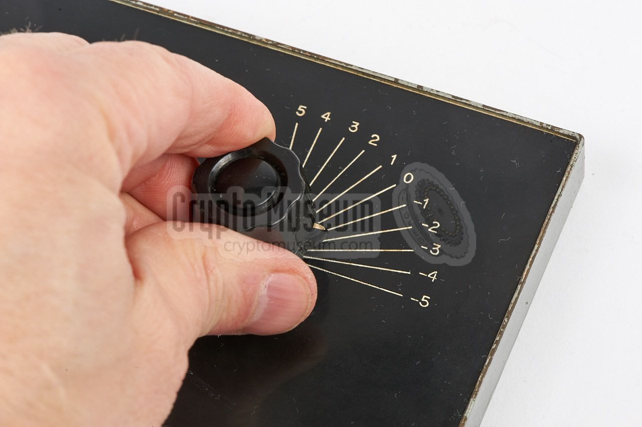 Adjusting one of the knobs