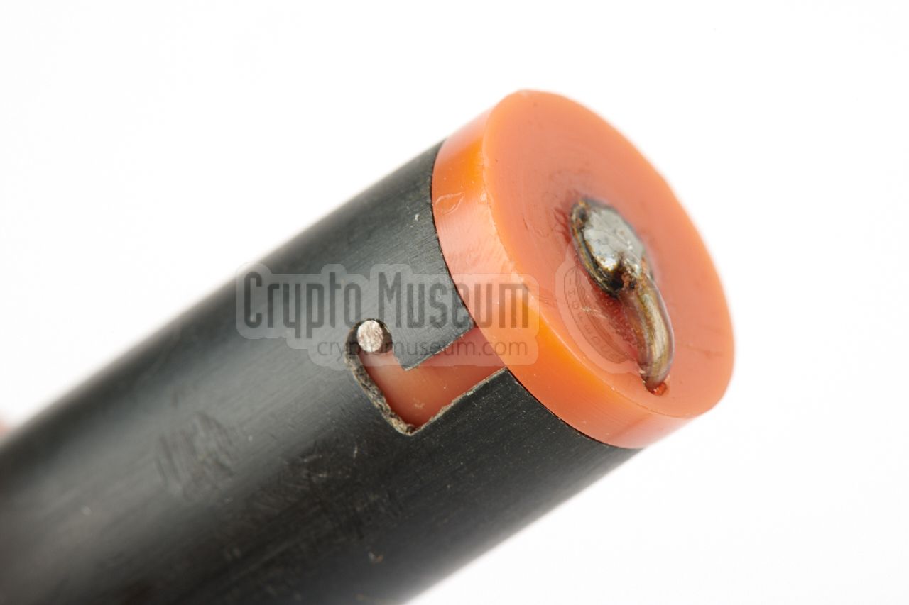 Removable tip at the end of the battery compartment