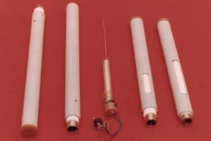 Different versions of the sticks that were available [B].