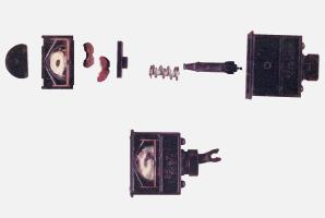 Cut-away of the original modified switch [2]. Original NSA image digitally enhanced by Crypto Museum.