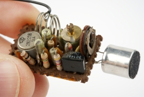 Close-up of the home-made Jostykit transmitter