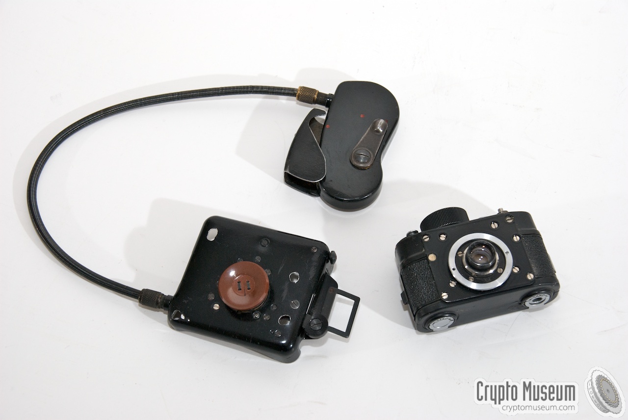 The separate camera and the button extension with the remote shutter release