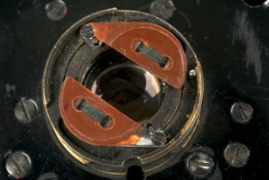 The two button-halves separated whilst the picture is shot