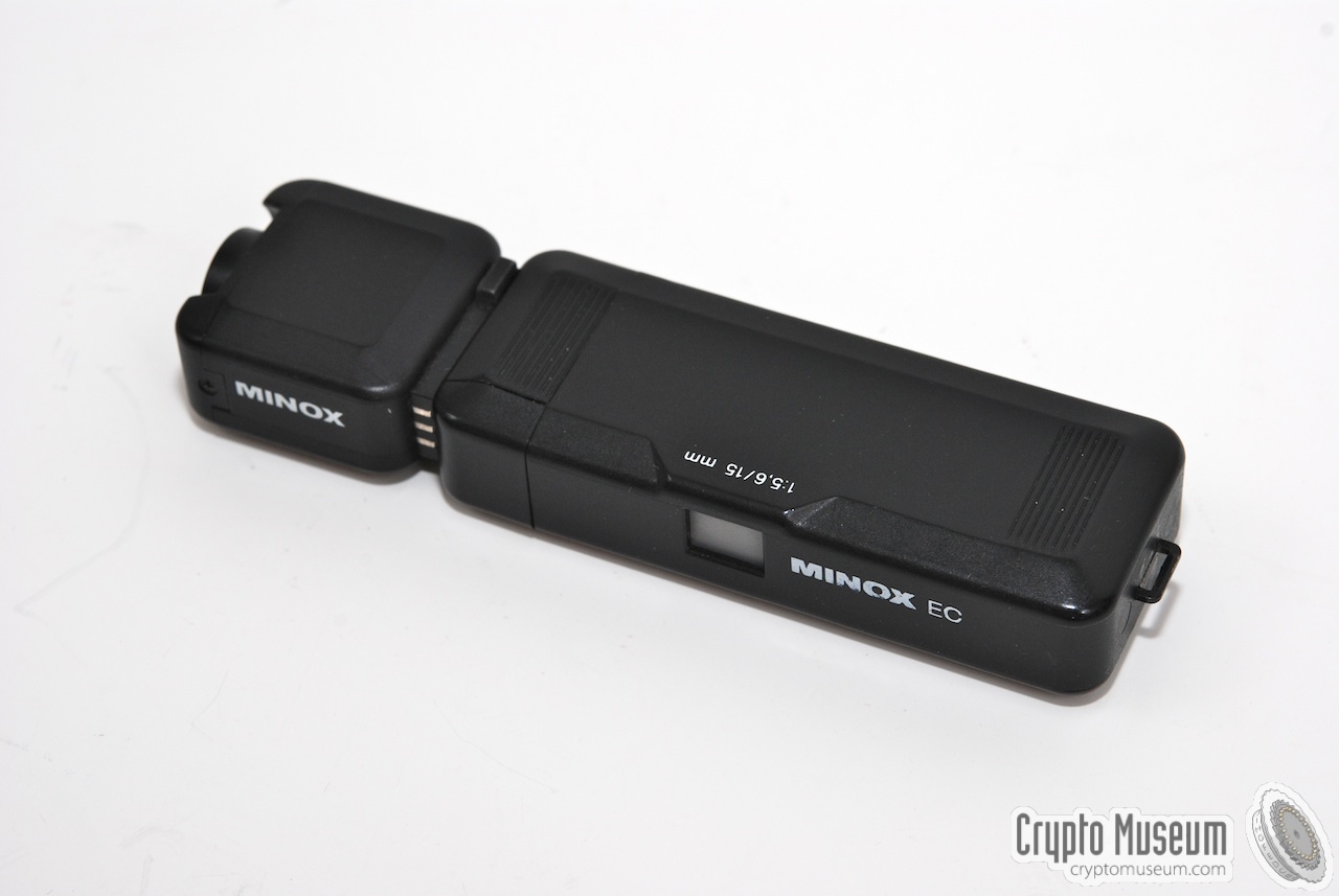 Minox EC with flash adapter attached