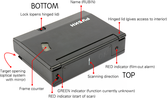RUBIN camera seen from the front top