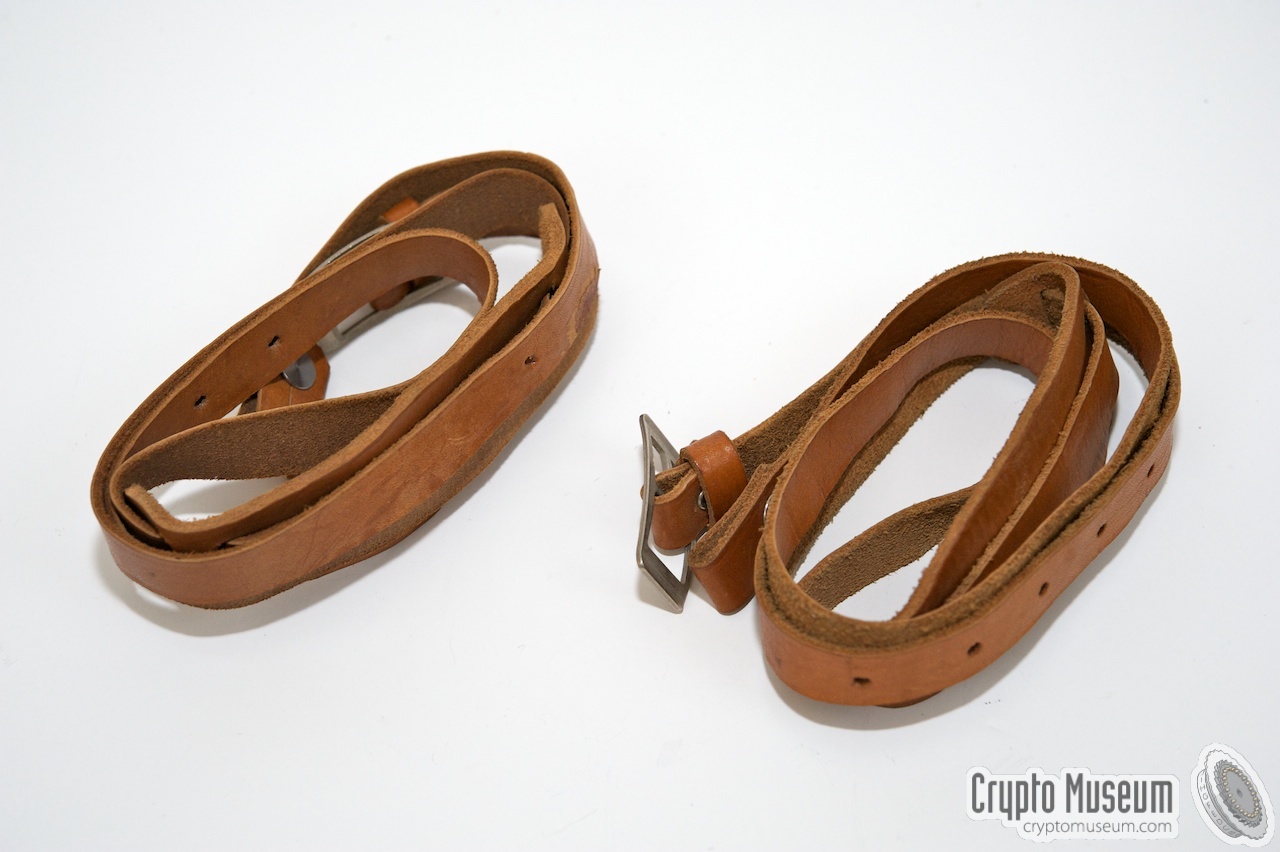 Leather straps to be fitted to the bottom of the metal container
