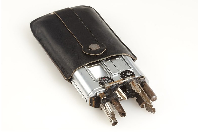 Tessina camera disguised as a key wallet, with fake keys sticking out at the top