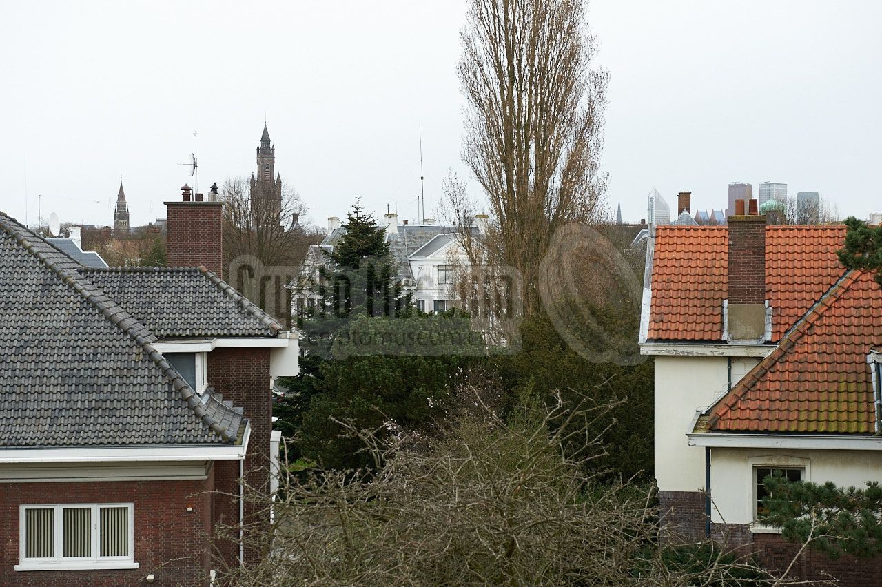 Russian Embassy seen from the observation post between the two houses at the opposite side of the street