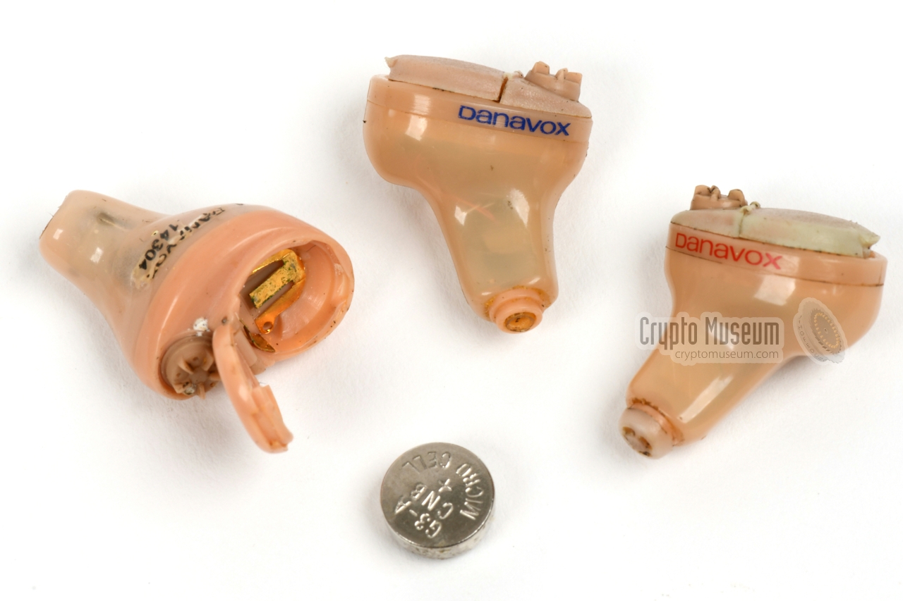 Three Danavox covert earpieces