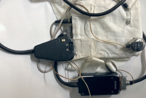 Cloth harness with Kaira radio and optional speech scrambler. Photograph kindly supplied by KGB Spy Museum [5].