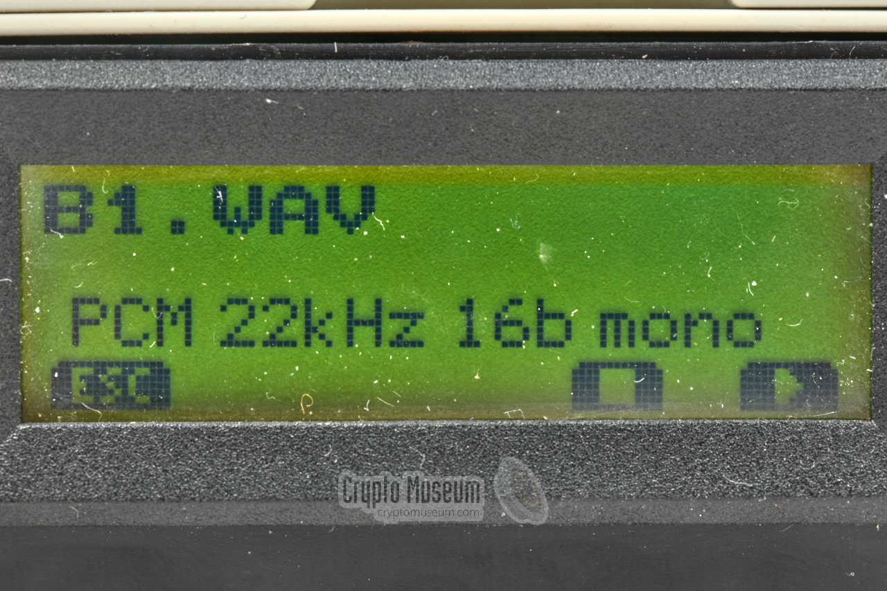 Display showing harddisc contents