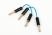 Short wires with banana plugs for audio connections