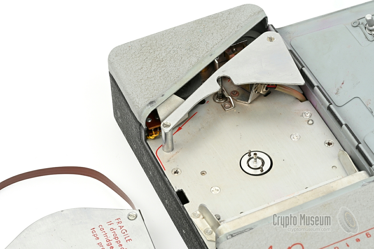 Tape cartridge removed from the recorder