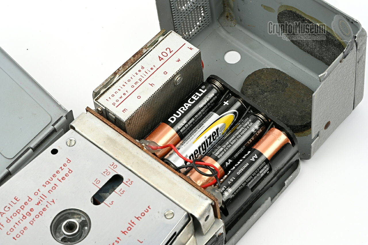 Battery and amplifier comprtment