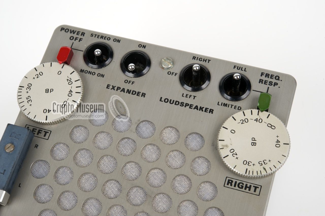 Close-up of the controls