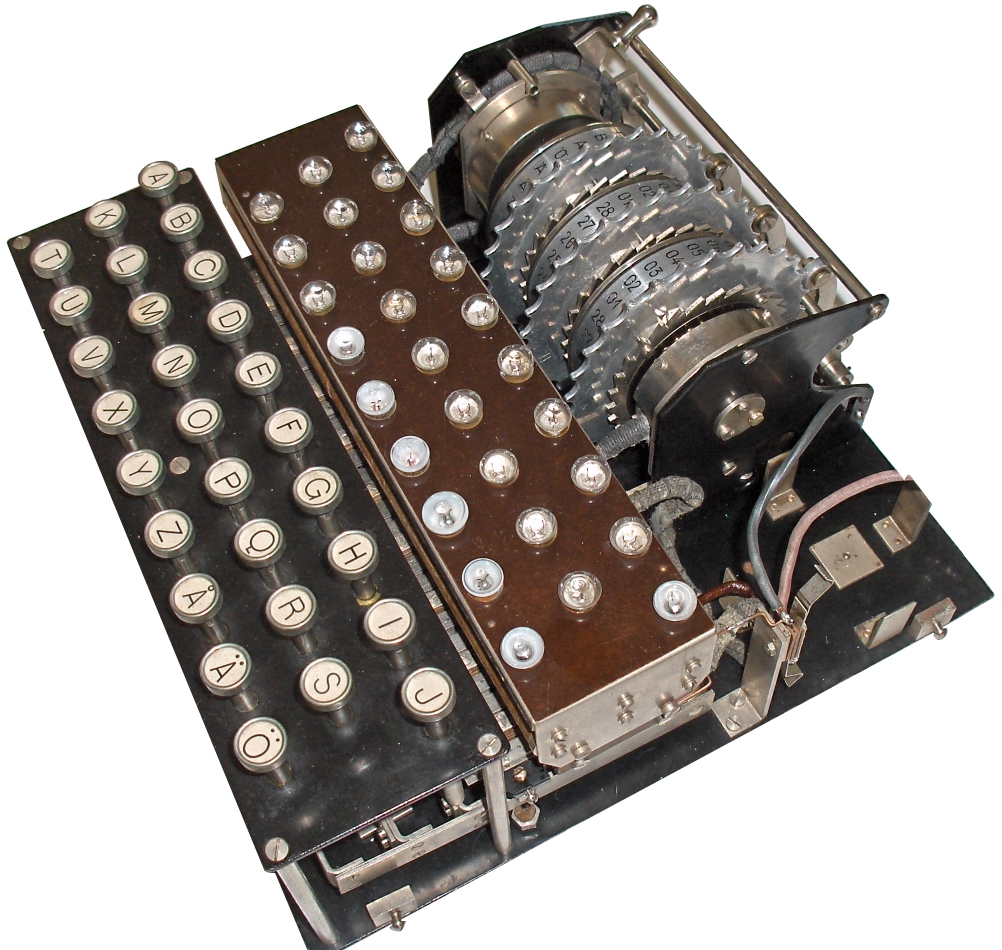 Enigma B (A-133) with its metal cover removed. Photograph courtesy FRA [2].