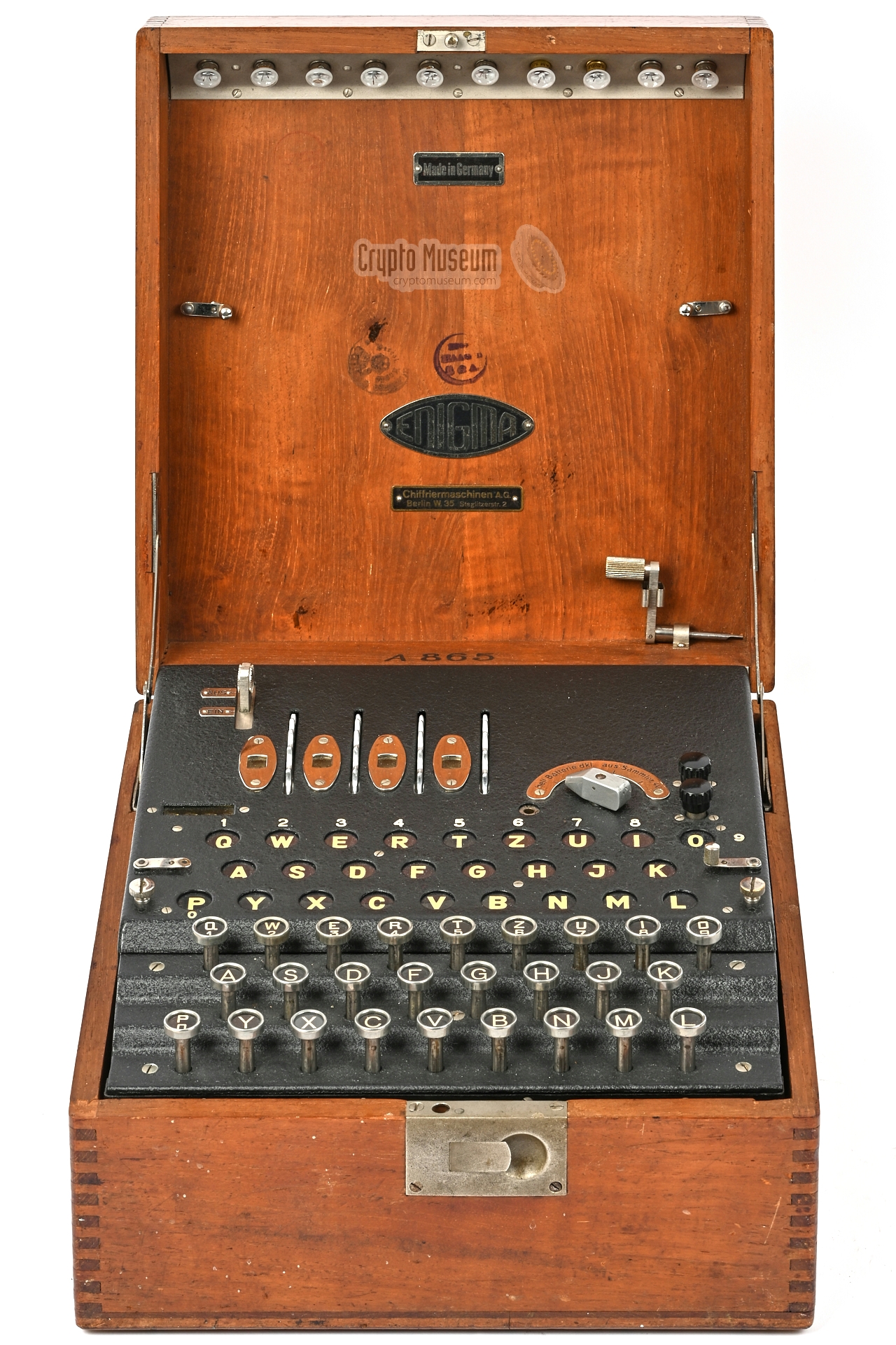 Z�hlwerk Enigma A28 (A865) - front view
