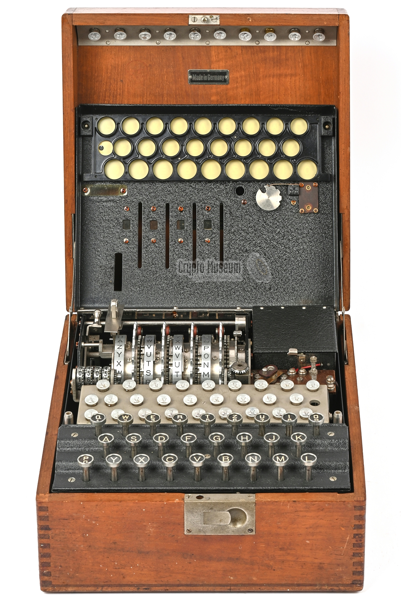 Z�hlwerk Enigma A28 (A865) with open lid - front view