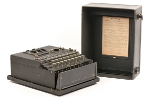 Enigma cipher machine in Panzerholz case, made by Ertel-Werk in M�nchen