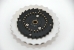 Close-up of the spring-loaded contacts of one of the wheels