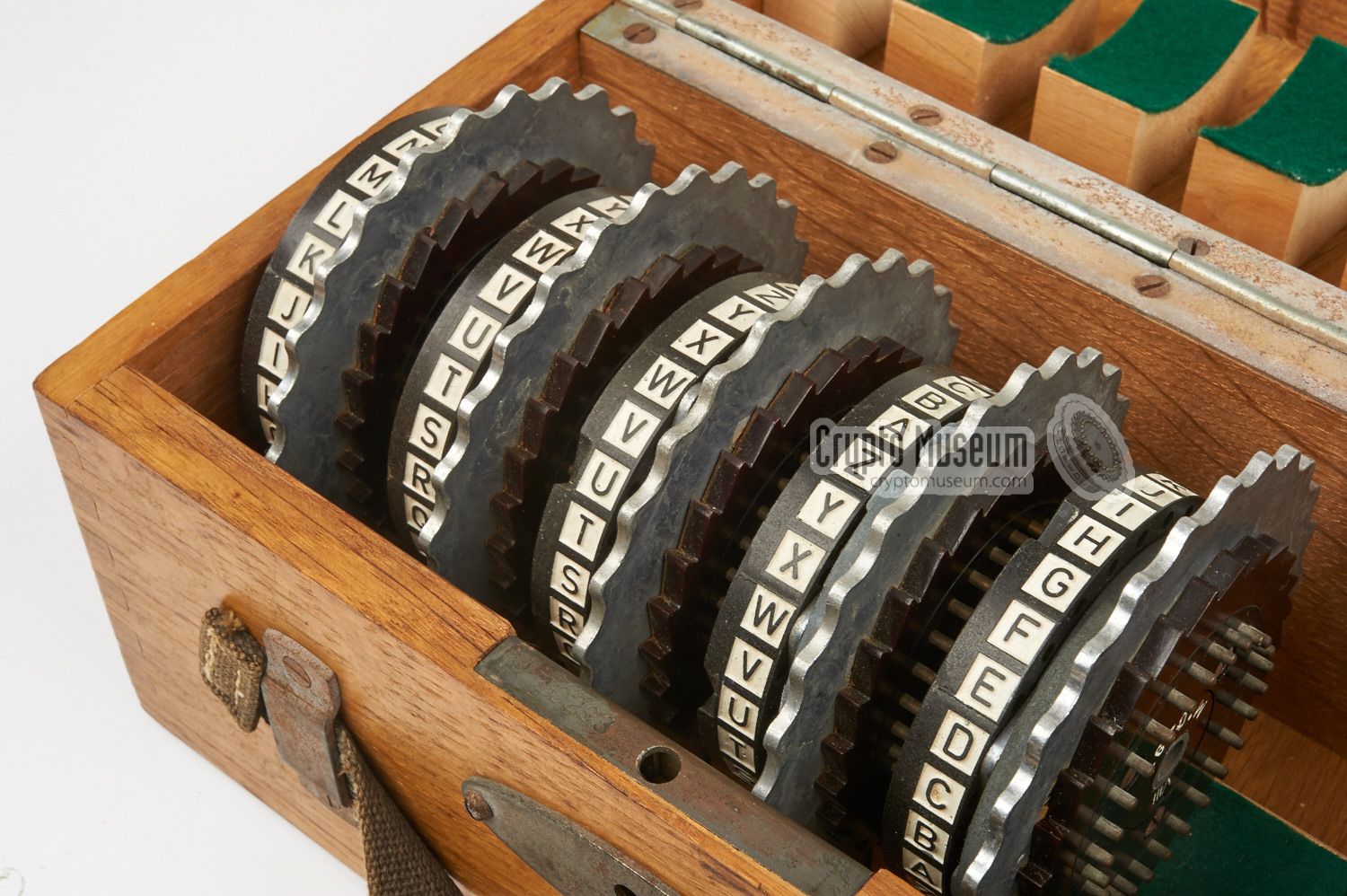 Spare Naval wheel in wooden box