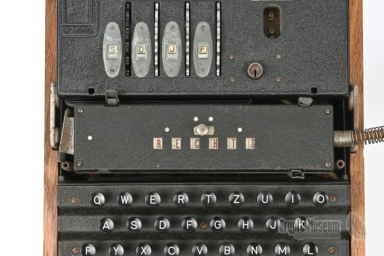 Connector installed on Enigma M4 - configured for RIGHT usage - top view