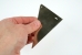 Holding the metal test triangle