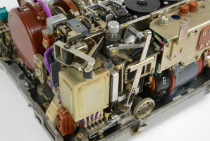 Printer/puncher mechanism seen from the rear