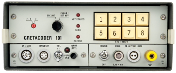 Front panel of the GC-101 with DC power input