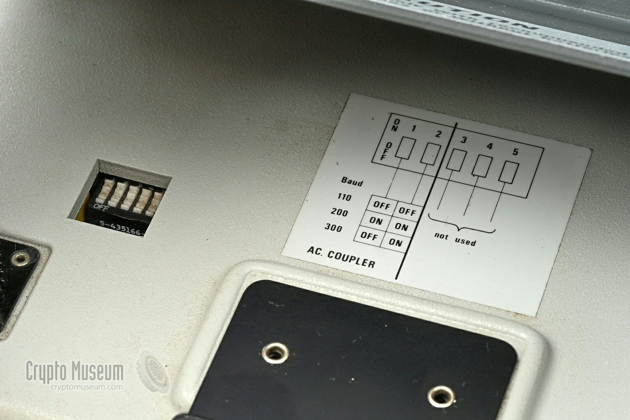 DIP switches under the cradle