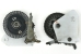 Right and left side of a pin-wheel