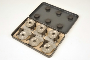 Additional cipher wheels in metal container