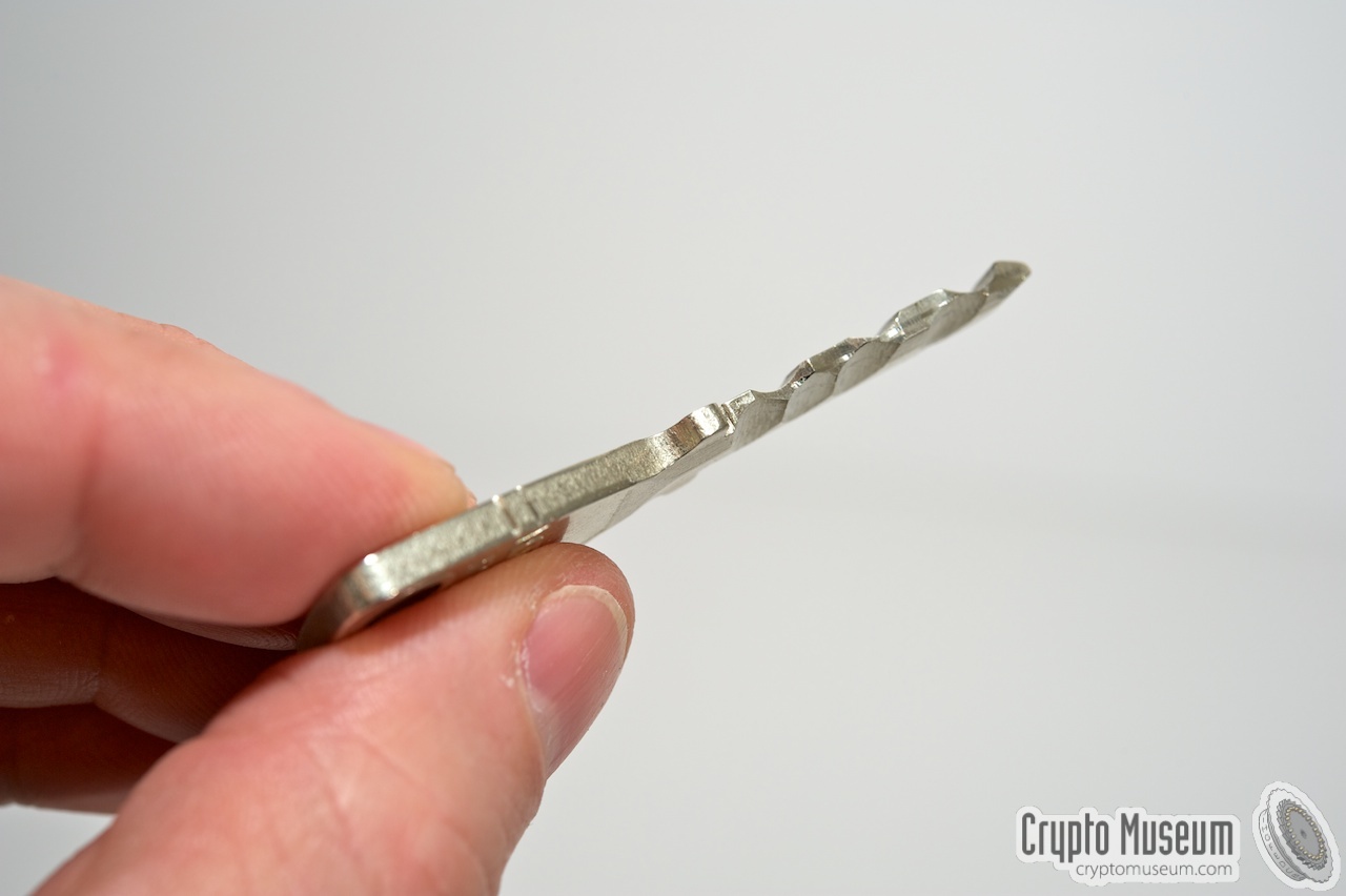 Side view of the impressioned KESO key