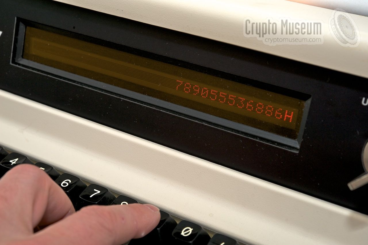 Entering a key on the display