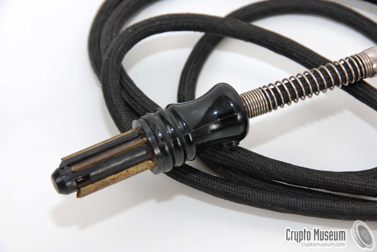 Close-up of the 5-pin Tuchel connector of the data cable