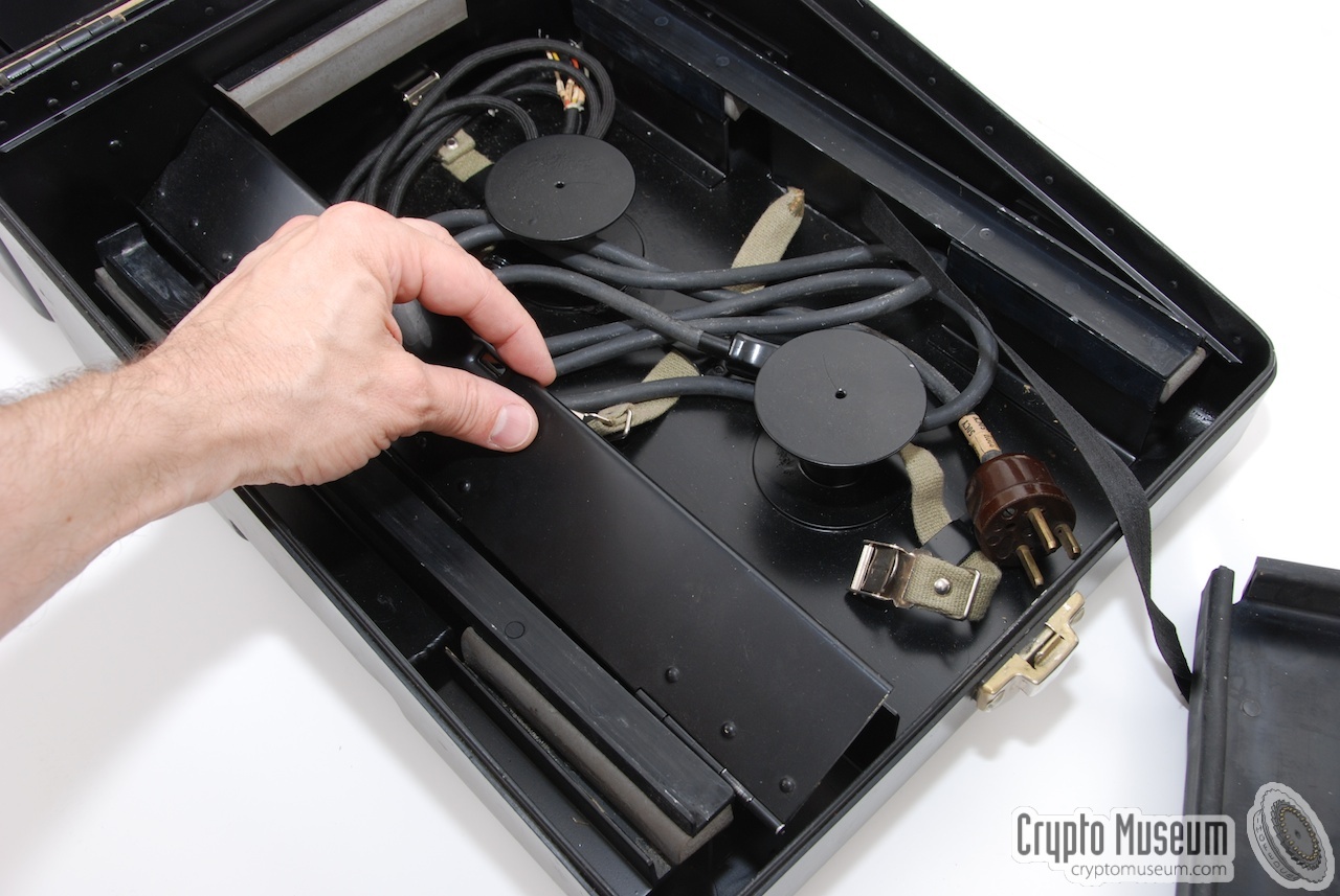 The spare parts cabinet hidden at the bottom of the storage case