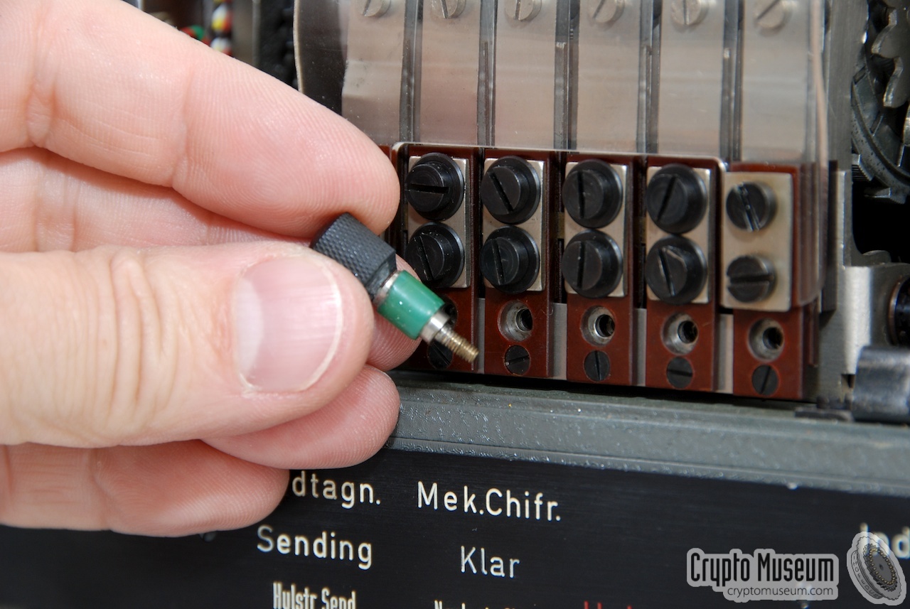 The selector plug removed from the the socket. It can be inserted into any of 6 positions.