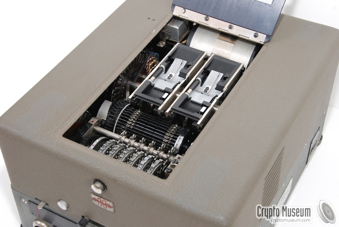 The tape readers after opening the lid