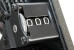 Close-up of the character counter with the thumbwheel