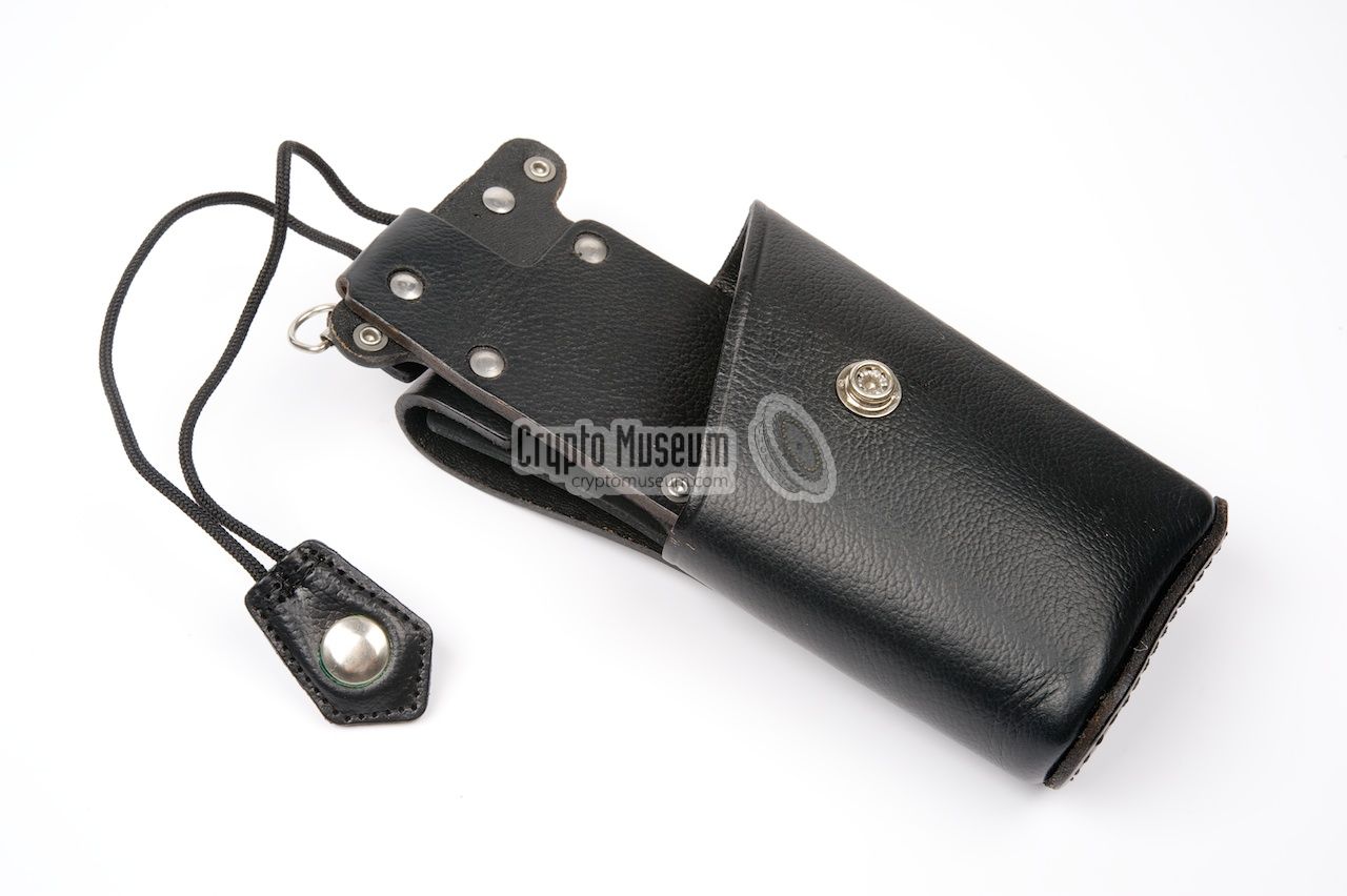 Leather carrying case for the SABER hand-held radio