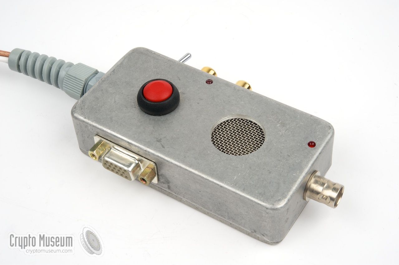 Side of the break-out box with the 15-way D-type socket