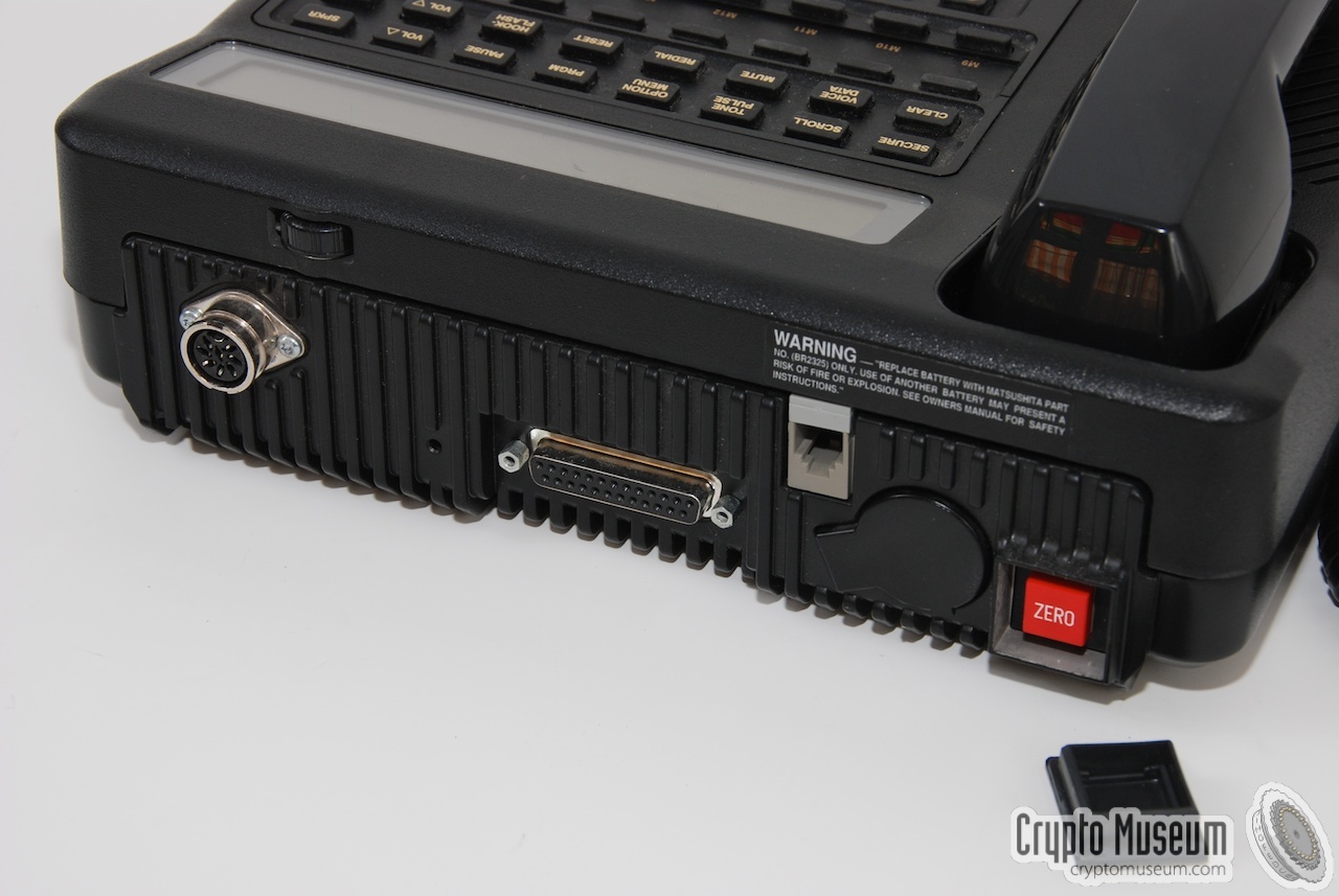 The ZEROIZE key hidden behind a plastic cap at the rear of the phone.